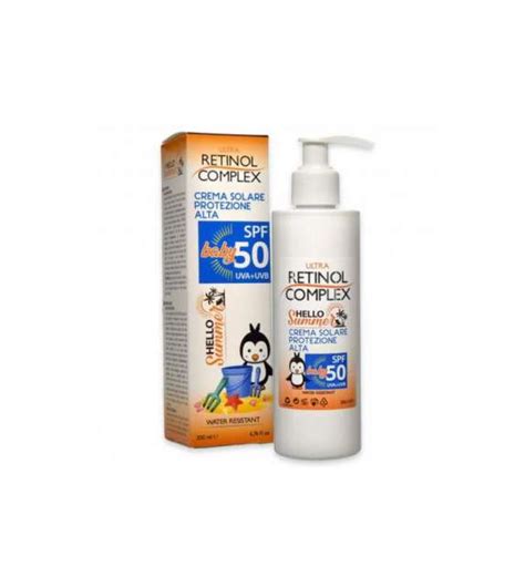 RETINOL CREMA SOLARE BABY Protezione Alta SPF 50 200ml HELLO SUMMER