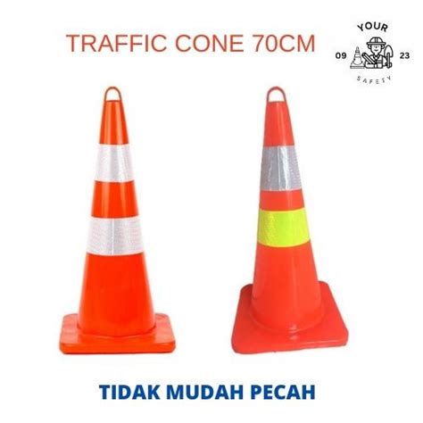 Jual Safety Traffic Cone 70 Cm Kerucut Lalu Lintas 70 Cm Putih