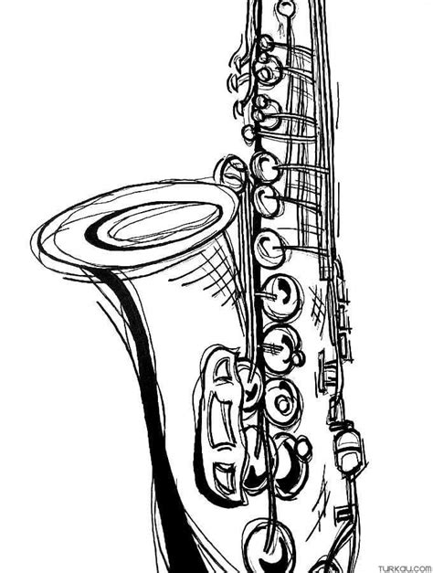 Coloring Pages Saxophone