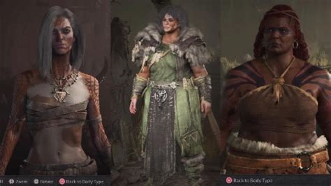 Diablo IV Female Character Creation Druid And Necromancer All