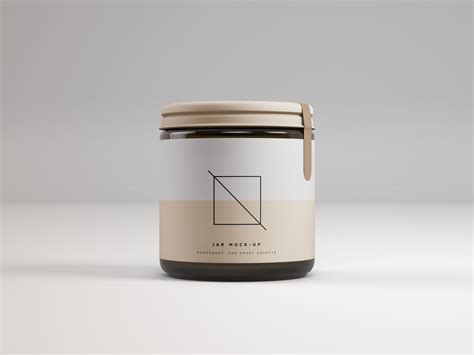Front View Jar Mockup Psd