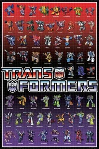 Transformers Poster Autobots Decepticons All Characters The | eBay