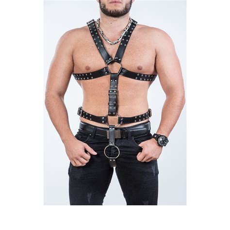 Full Body Men Harness Men S Full Body Harness Masquerade Etsy