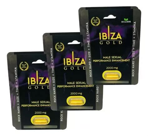 Ibiza Gold Pastilla Vigorizante Hombre 3pz 5 Días De Efecto Meses Sin Interés