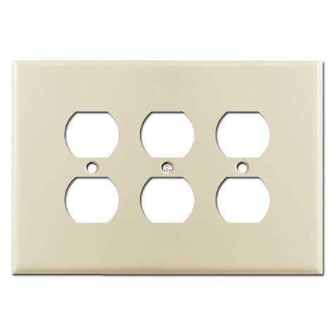 Oversized 3 Gang Outlet Covers Ivory Kyle Switch Plates