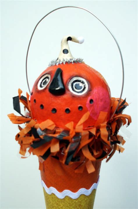 Halloween Pumpkin Candy Corn Vintage Look Ornament Decoration - Etsy