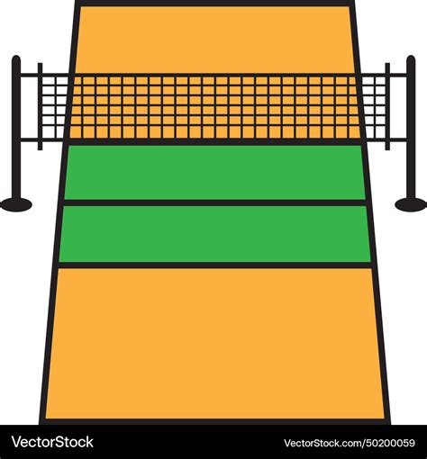 Volleyball Court Icon Royalty Free Vector Image