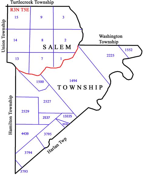 Salem Township Wall Map Of Warren County