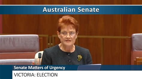 Senate Matters Of Urgency Victoria Election Youtube