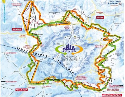 Sella Ronda The Ski Tour Of The Dolomites Slopes Routes Locations