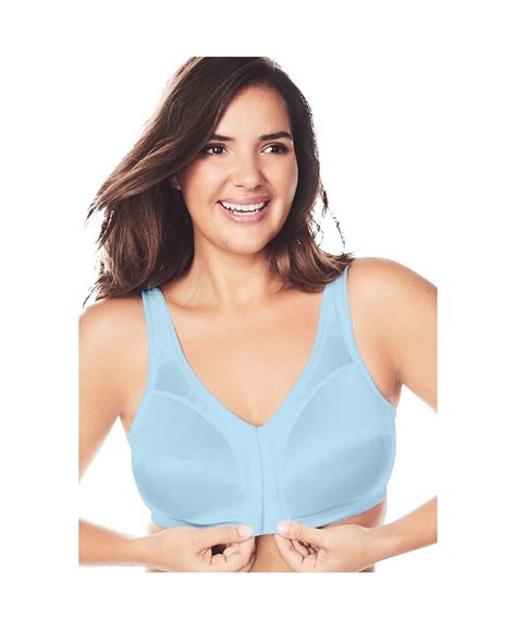 Comfort Choice Plus Size Front Close Satin Wireless Bra Macy S