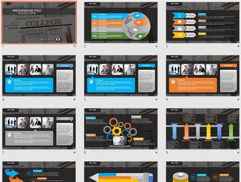 College PowerPoint Template #33077 - SageFox Free PowerPoint Templates.