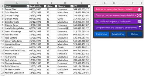 Cadastro de Clientes no Excel Formulário Sem VBA