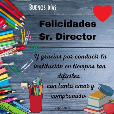 Buenos D As Y Feliz D A Del Director Y La Directora Escolar