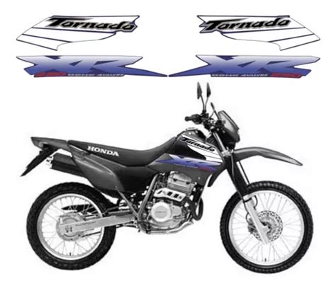 Jogo De Adesivo Moto Honda Xr 250 Xr250 Tornado 2003 Branco