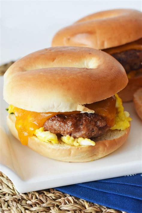 Sausage Egg And Cheese Breakfast Sandwiches Egg Sandwich Recipe