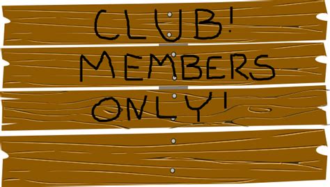 Wood Sign Members Only Clip Art at Clker.com - vector clip art online ...