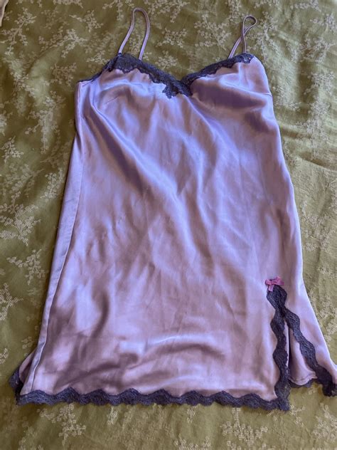 Vintage Victorias Secret Satin Nightie Slip Lingerie Gem