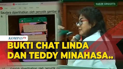 Persidangan Tampilkan Bukti Chat Linda DanIrjen Teddy Minahasa YouTube