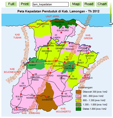 Peta Kepadatan Penduduk Di Kab Lamongan Surveyor Anda