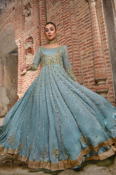 Traditional Anarkali Pishwas With Lehenga Dress BS718 Latest Bridal