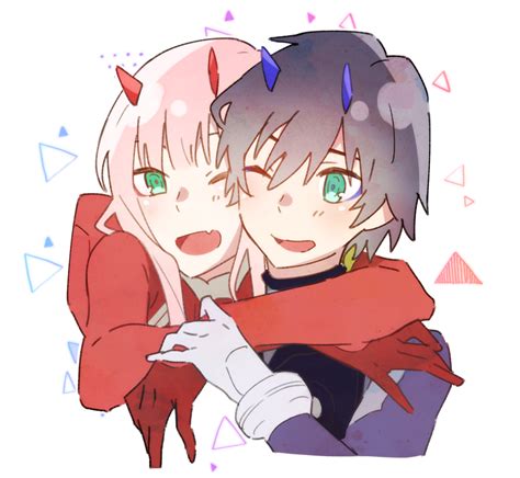 Zero Two And Hiro Kiss Zero Two Y Hiro Anime Hiro Finds Zero Two By