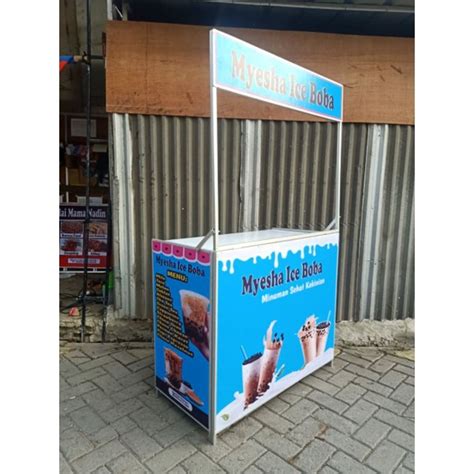 Jual BOOTH PORTABLE GEROBAK LIPAT GEROBAK USAHA MEJA LIPAT MEJA