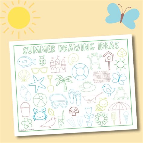 Free Summer Drawing Prompts For Kids Walking By The Way