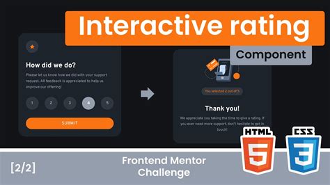 Interactive Rating Component Frontend Mentor Challenge Youtube