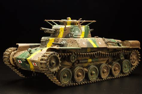 135 Wwii 日本陸軍 九七式中戦車チハ 57mm 砲塔 新車台 戦車兵フィギュア付き 鉄道模型・プラモデル・ラジコン・ガン