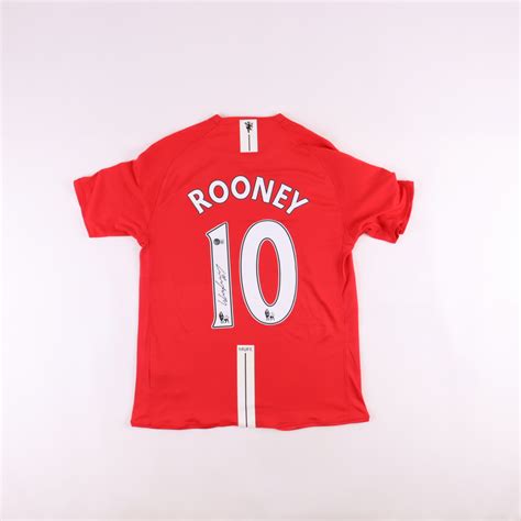 Wayne Rooney Signed Manchester United Jersey Beckett Pristine Auction