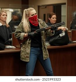 Blonde Ponytailed Student Wears Red Bandana AI Generated Image Shutterstock