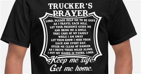 Truckers Prayer Trucker Truck Driver Religious Tru Mens T Shirt