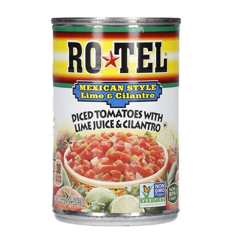 Rotel Diced Tomatoes with Lime Juice & Cilantro Mexican Style, 10 oz Tomatoes & Paste | Meijer ...