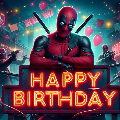 Happy Birthday Deadpool Banner Etsy