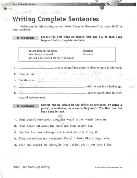 Grammar Worksheets 8th Grade