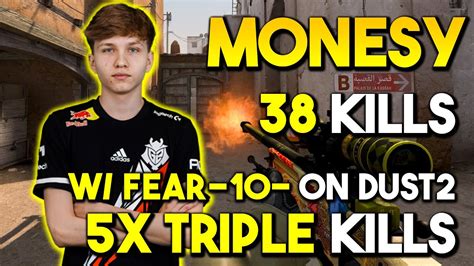 M0NESY 38Kills W Fear 10 On Dust2 5x Triple Kills FACEIT PREMIUM