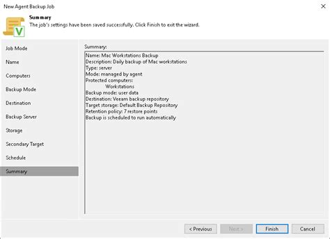 Step 12 Review Backup Job Settings Veeam Agent Management Guide