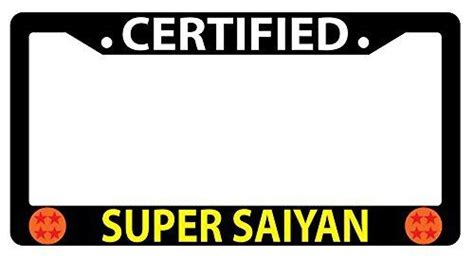 Certified Super Saiyan License Plate Vinyl Lettering License Plate