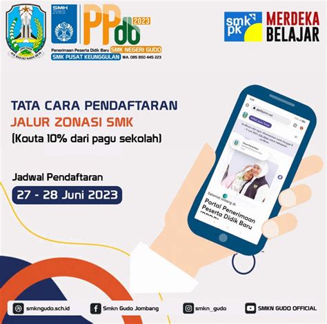 Tata Cara Pendaftaran Ppdb Jalur Zonasi Smk Smk Negeri Gudo