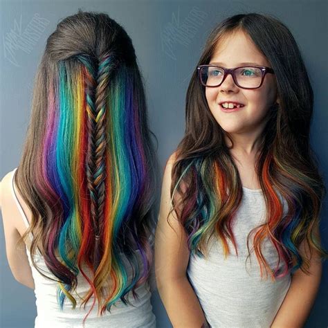 Pin By Olga Balderas On Colores Artificiales Kids Hair Color Rainbow