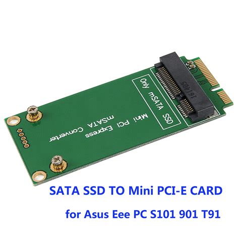 Used 3x5cm MSATA To 3x7cm Mini PCI E SATA SSD Adapter For Asus Eee PC