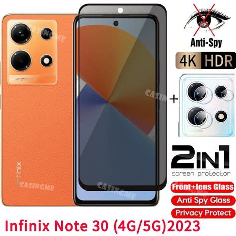 Infinix Note 30 2023 Vidro Temperado Privado Anti Spy Protetor De Tela