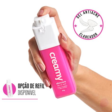 Creamy Skin care Ácido Mandélico 7 Antiacne e Clareador 30g Refil