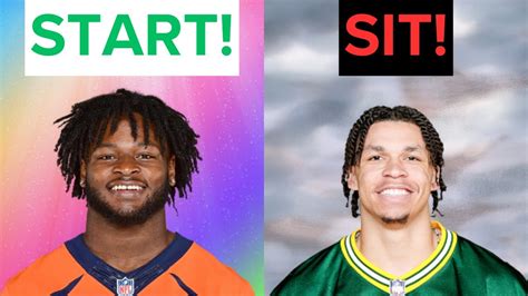 Week Start Sit Week Fantasy Football Youtube