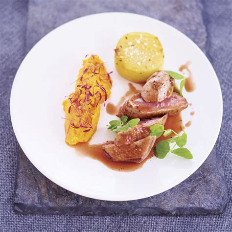 Pan Roasted Duck Breast With Mini Fondant Potatoes Main Course