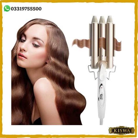 Buy Triple Barrel Hair Curling Iron Ceramic Hair Waver Online In Pakistan