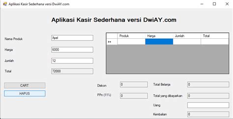 Cara Menambahkan Input Data Ke Datagridview Tanpa Database Dengan