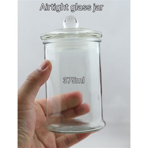 375ml Balang kaca kedap udara Airtight glass jar Sugar jar 大茶叶罐 香料罐