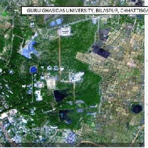 Location Map of Guru Ghasidas University campus, Bilaspur ...